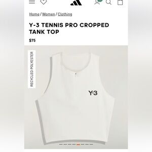 Y-3 Tennis Pro Cropped Tank Top